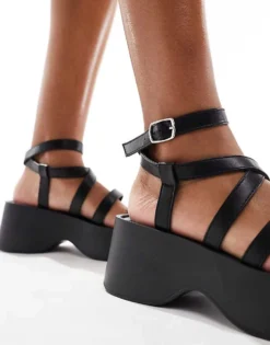 Glamorous Platform Strappy Sandals In Black For Women -Glamorous Shop 205491192 4
