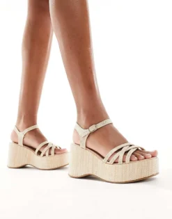 Glamorous Platform Sandals In Natural For Women -Glamorous Shop 205491231 1 natural 1