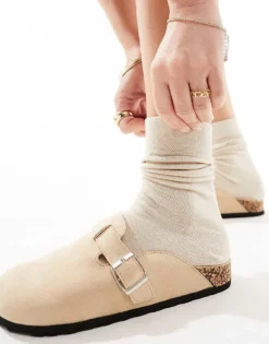 Glamorous Mules In Beige For Women -Glamorous Shop 205793619 3