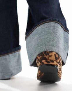 Glamorous Ruched Pointed Toe Ballet Flats In Leopard Print For Women -Glamorous Shop 206294333 3