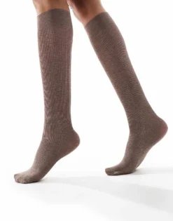 Glamorous Below The Knee Socks In Light Brown For Women -Glamorous Shop 206496857 3