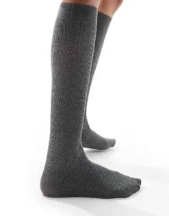 Glamorous Below The Knee Socks In Grey For Women -Glamorous Shop 206496972 3