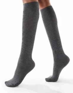 Glamorous Below The Knee Socks In Grey For Women -Glamorous Shop 206496972 4