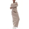 Glamorous Classic Maxi Knitted Skirt In Taupe Co-ord For Women
