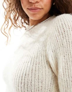 Glamorous Fine Gauze Knit Maxi Dress In Cream For Women -Glamorous Shop 206699817 3