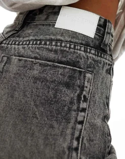 Glamorous Straight Leg Mid Rise Jeans In Dirty Grey Denim For Women -Glamorous Shop 206726236 3