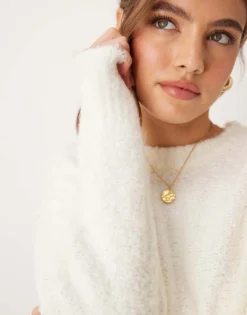 Glamorous Oversized Cosy Knit Jumper In Off White For Women Cream -Glamorous Shop 206726477 3