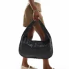 Glamorous Woven Shoulder Tote Bag In Black For Women