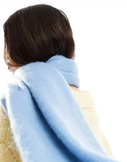 Glamorous Blanket Scarf In Pale Blue For Women Light Blue -Glamorous Shop 206776107 4