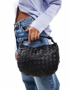 Glamorous Woven Texture Grab Bag In Black For Women -Glamorous Shop 206776134 4
