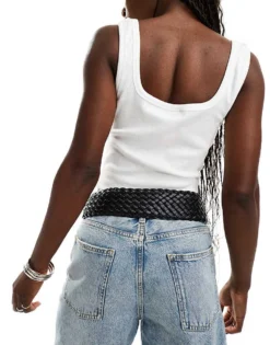 Glamorous Woven Texture Chunky Belt In Black For Women -Glamorous Shop 206776135 3