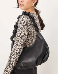 Glamorous Rouched Top Handle Bag -Glamorous Shop 206776212 1 black