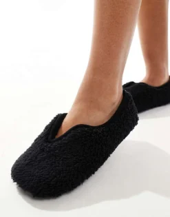 Glamorous Fluffy Slippers In Black For Women -Glamorous Shop 206959492 3