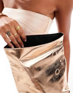 Glamorous Slouchy Clutch Bag In Gold For Women -Glamorous Shop 207014318 4
