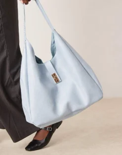 Glamorous Slouch Clasp Detail Large Tote Bag In Blue For Women -Glamorous Shop 207296815 1 blue 1