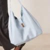 Glamorous Slouch Clasp Detail Large Tote Bag In Blue For Women