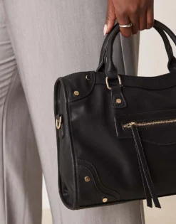 Glamorous Top Handle Tote Bag In Black For Women -Glamorous Shop 207296859 3