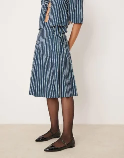 Glamorous Midaxi Kilt With Side Ties In Green Stripe Co-ord For Women Multi -Glamorous Shop 207382271 3
