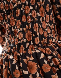 Glamorous Tiered Maxi-dress In Burnt Orange Daisy For Women -Glamorous Shop 207476121 4