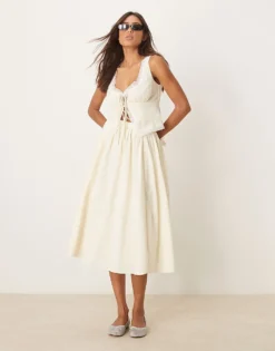 Glamorous Midaxi A-line Skirt In Buttermilk For Women -Glamorous Shop 207622415 1 buttermilk 1
