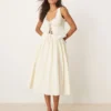 Glamorous Midaxi A-line Skirt In Buttermilk For Women