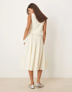 Glamorous Midaxi A-line Skirt In Buttermilk For Women -Glamorous Shop 207622415 4