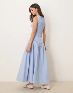 Glamorous Drop Waist Midaxi Skirt In Blue For Women -Glamorous Shop 207622710 4