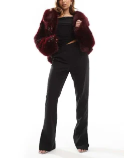 Glamorous Slim Fit Trousers In Black For Women -Glamorous Shop 207674895 1 black 1