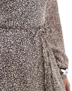 Glamorous V Neck Mini Dress In Leopard Swirl For Women -Glamorous Shop 207675407 3