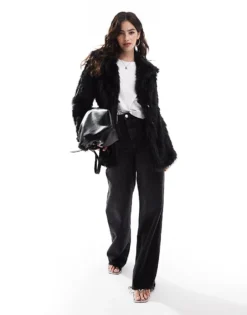 Glamorous Faux Fur Coat In Black For Women -Glamorous Shop 207675455 3