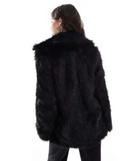 Glamorous Faux Fur Coat In Black For Women -Glamorous Shop 207675455 4