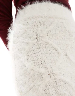 Glamorous Cable Knit Mini Skirt In Off White For Women -Glamorous Shop 207675491 5