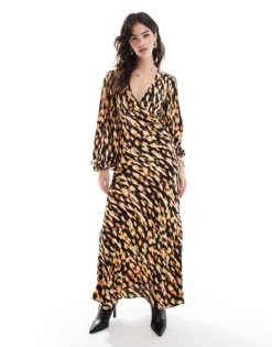 Glamorous V Neck Midi Dress In Digital Tie Dye For Women Digital Tie-dye -Glamorous Shop 207676183 3