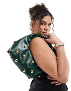 Glamorous Studded Mini Grab Bag In Green For Women Light Green -Glamorous Shop 207705859 1 lightgreen 1