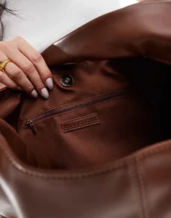 Glamorous Winged Shoulder Tote Bag In Chocolate Brown For Women -Glamorous Shop 207705895 4