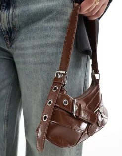 Glamorous Buckle Detail Shoulder Bag In Brown For Women -Glamorous Shop 207705927 4