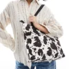 Glamorous Cow Print Shoulder Bag For Women Multi