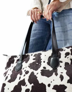 Glamorous Cow Print Shoulder Bag For Women Multi -Glamorous Shop 207705980 3