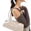 Glamorous Slouchy Long Shoulder Bag In Off White For Women Ivory