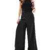 Glamorous Wide Leg Trousers In Black For Women