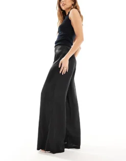 Glamorous Wide Leg Trousers In Black For Women -Glamorous Shop 207770979 3
