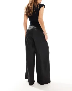 Glamorous Wide Leg Trousers In Black For Women -Glamorous Shop 207770979 5