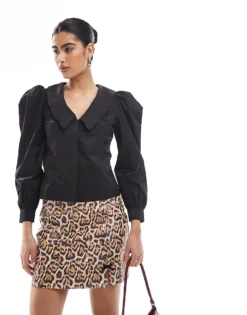 Glamorous Statement Sleeve Blouse In Black For Women -Glamorous Shop 207771002 1 black 1