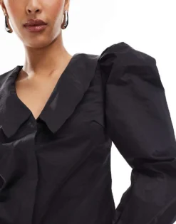 Glamorous Statement Sleeve Blouse In Black For Women -Glamorous Shop 207771002 3