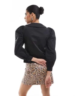 Glamorous Statement Sleeve Blouse In Black For Women -Glamorous Shop 207771002 4