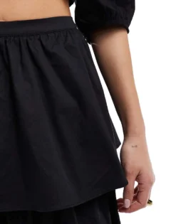 Glamorous Tiered Midi Skirt In Black For Women -Glamorous Shop 207771028 4