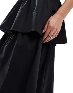 Glamorous Tiered Midi Skirt In Black For Women -Glamorous Shop 207771028 5