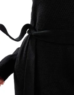 Glamorous Belted Jumper Mini Dress In Black For Women -Glamorous Shop 207771041 3