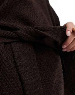 Glamorous Belted Jumper Mini Dress In Walnut For Women -Glamorous Shop 207803449 3